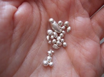 Pure silver granules